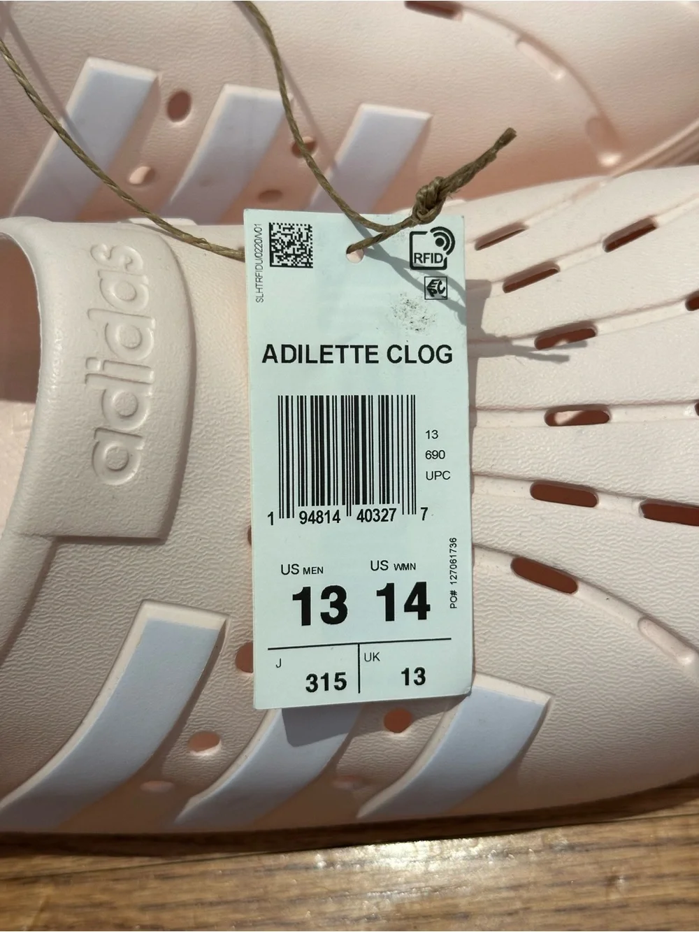 Adidas Clog Slides unisex Men 13 Women 14